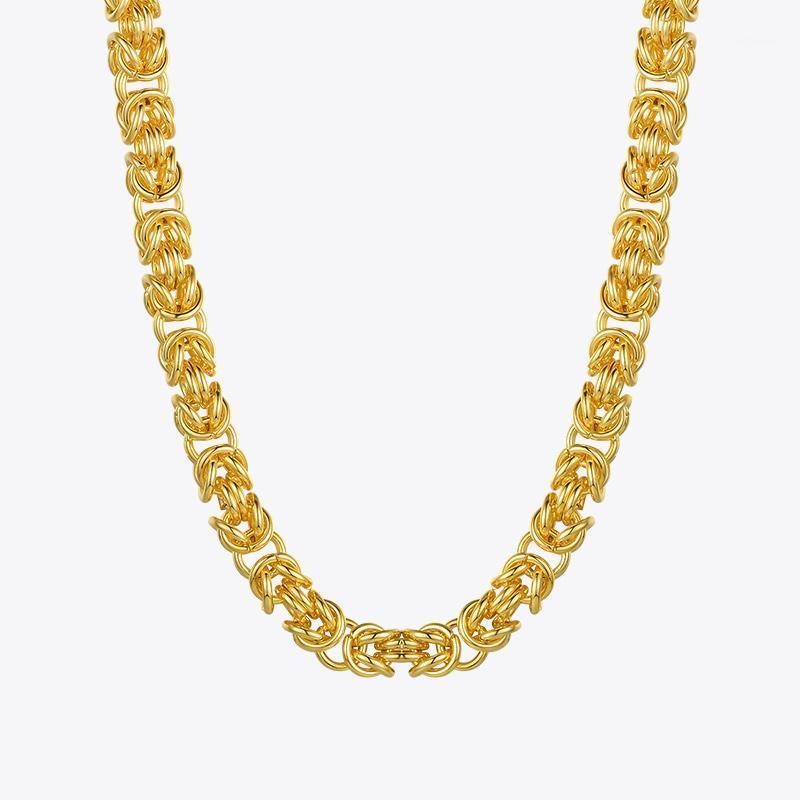 

ENFASHION Dense Twining Necklace For Women Gold Color Stainless Steel Irregular Choker 2020 Gifts Fashion Jewelry Collares P31241