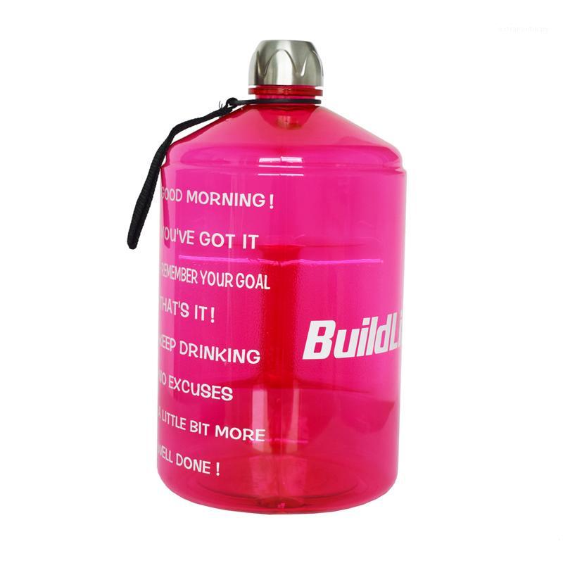 

BuildLife 1 Gallon Water Bottle with Time Marker 128 Ounce/73OZ/43OZ BPA Free Plastic Large Capacity Free Shipping water jug1