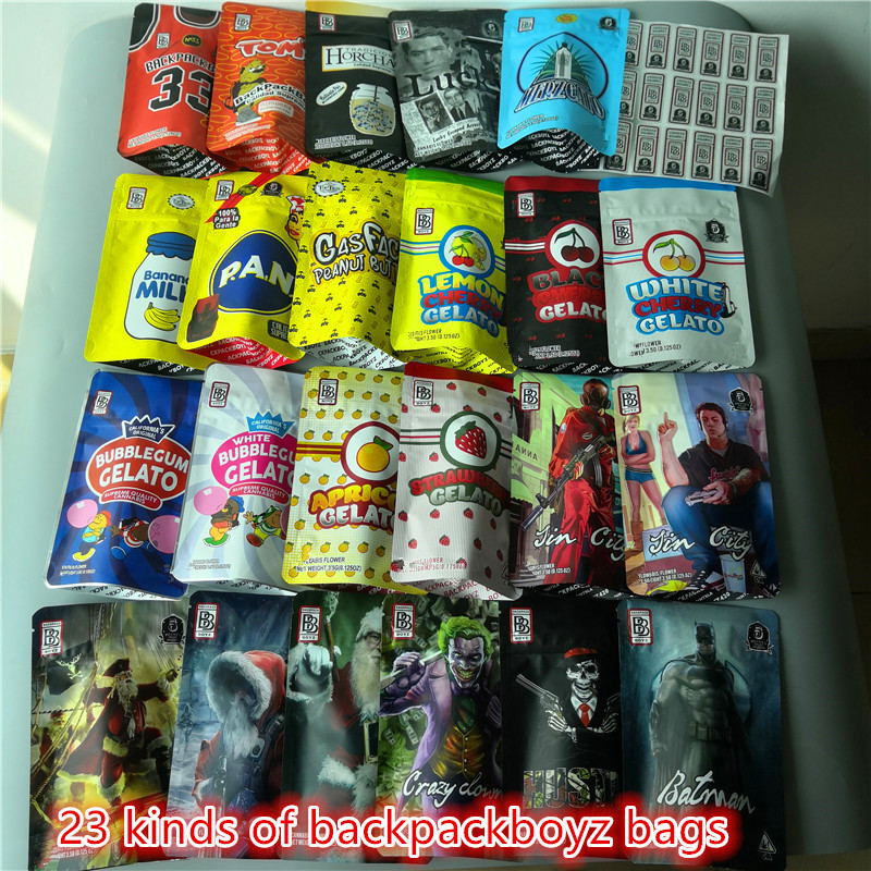 

New Arrival Backpackboyz 420 Packing Flowers bags 3.5 Grams banana milk tomyz backpack boyz 33 Child proof lucky Gelato merzgato bags