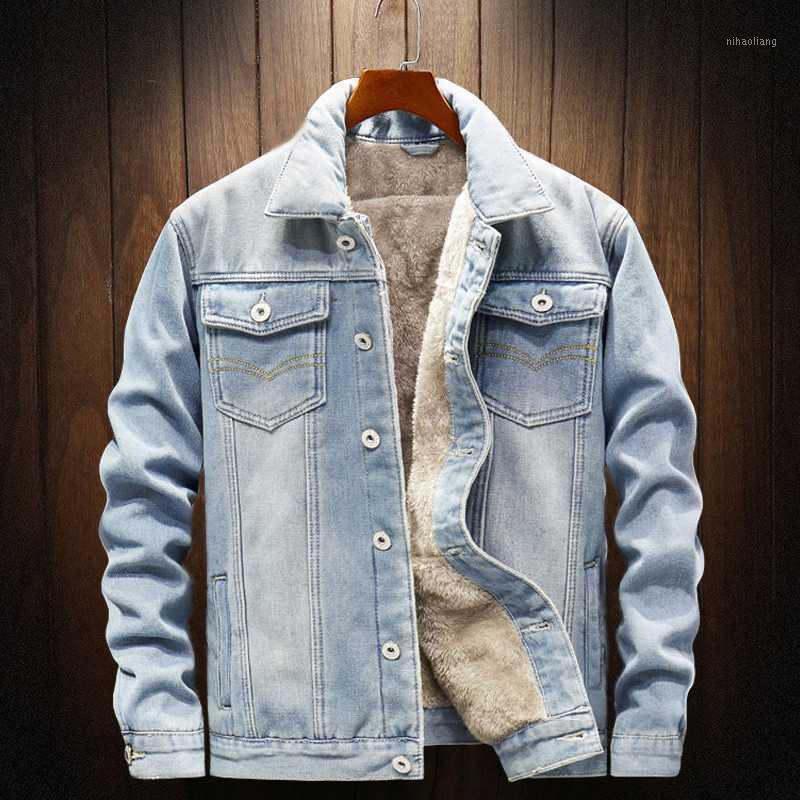 

Vintage Jeans Winter Warm Bomber Jacket Women Coat Winter Denim Jackets Basic Ladies Windbreaker Female Large Plus Size 5XL1, No fur light blue