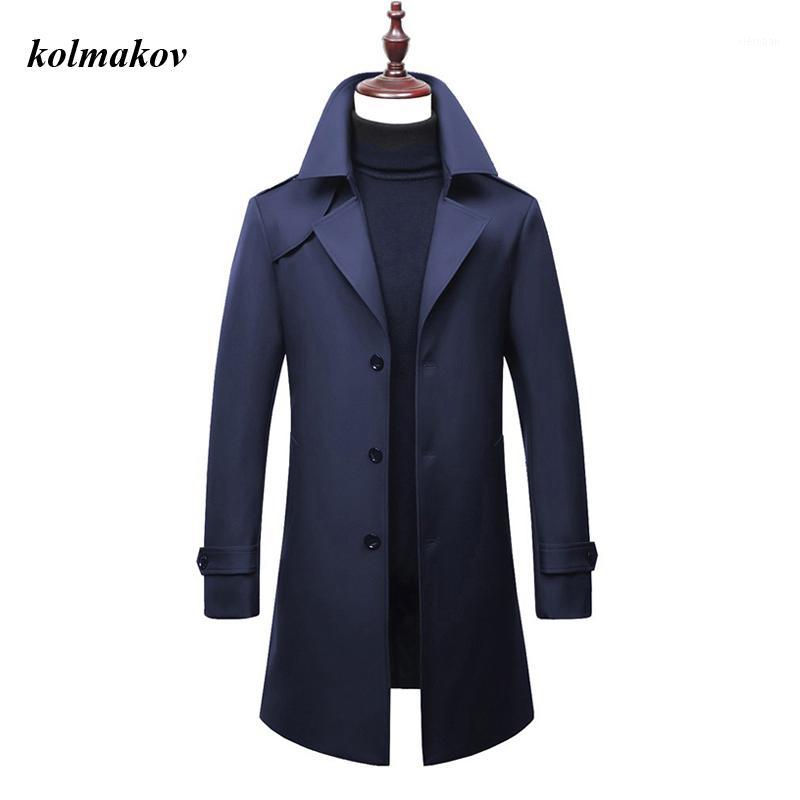 

Men's Trench Coats Arrival Style Men Solid Coat Fahion Casual Single Button Epaulet Long Loose Jacker Overcoat Dress Size -4XL1, Black
