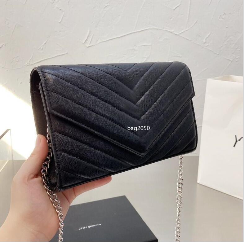 

[In stock] Top Women Totes Fashion luxury Designer Bags Y Cross body messenger new Handbag Shoulder Lady Chain Clutch Plain wallet Diamond purse, White-silver