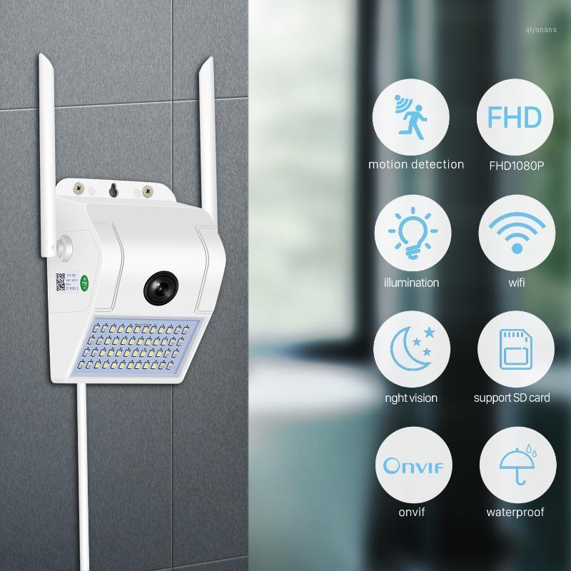 

WiFi IR Night Vision 1080P Cloud HD Wall Lamp Outdoor IP Camera Body Smart Induction Garden Wireless Camera SD Card1