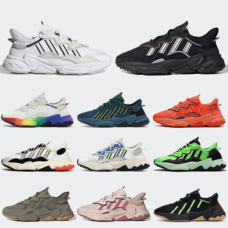 

2020 New Ozweego Mens Running Shoes White Black Orange Pride Solar Green Neon Pusha T Halloween Tones Fashion Womens Sneakers Trainers, #11