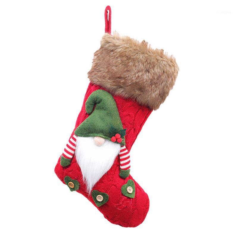 

Holiday With Faceless Doll Kids Christmas Stockings Portable Cute Tree Hanging Party Decor Large Capacity Candy Pouch Gift Bag1