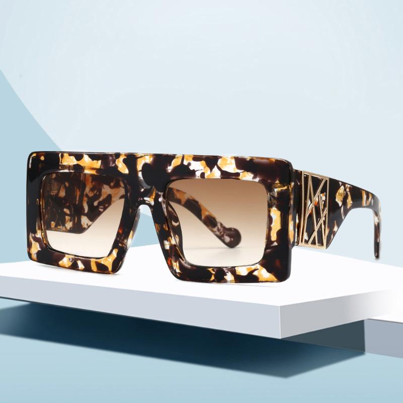 

New 2020 Fashion Big Frame Square Ladies Sunglasses Mirror Sun Glasses For Women Glasses Shades Retro Sunglass Man