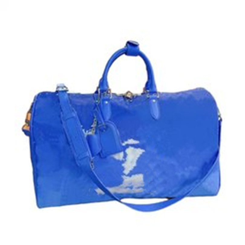 

2022 Blue Hand Luggage Travel Duffle Bag Handbag Sky And White Clouds Big Boston Duffel Bags Mens Men Backpacks Purses Handbags