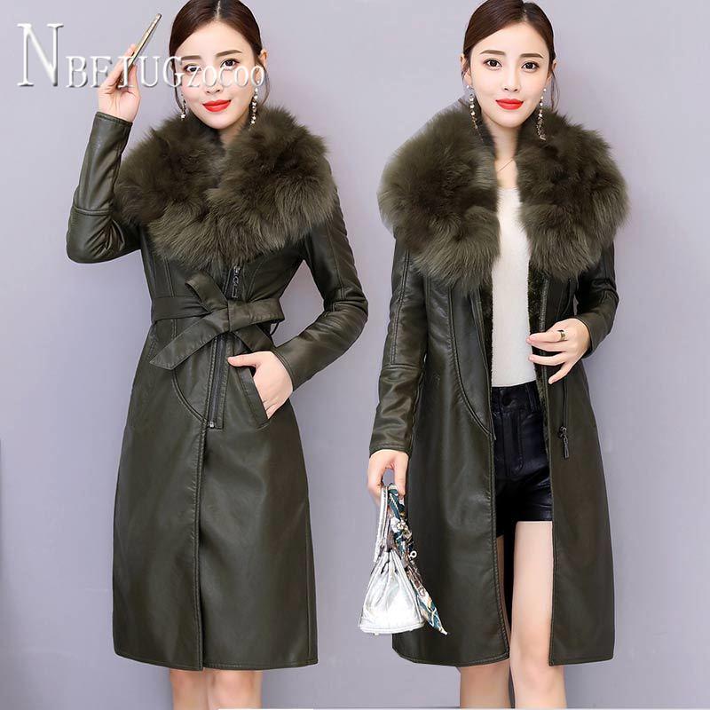 

4 Colors Can Choose Women Pu Leather Coat Plus Size Female Jacket
