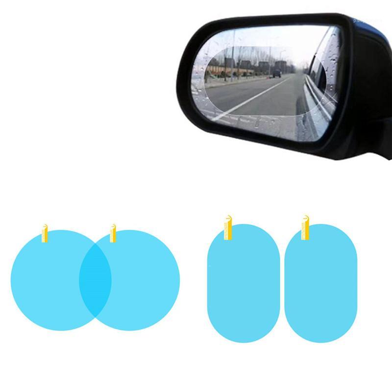 

2PCS Cars Rearview Mirror Window Protective Film Car Accessories Interior Anti-Fog Membrane Waterproof Rainproof Auto Stickers1