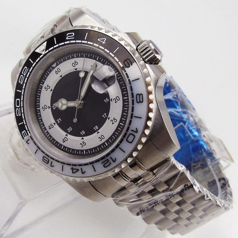 

BLIGER Brand 40mm Automatic Men Wriwatch Sapphire Glass Date Window Jubilee Band MIYOTA Movement Rotating Bezel1, Mingzhu 2813