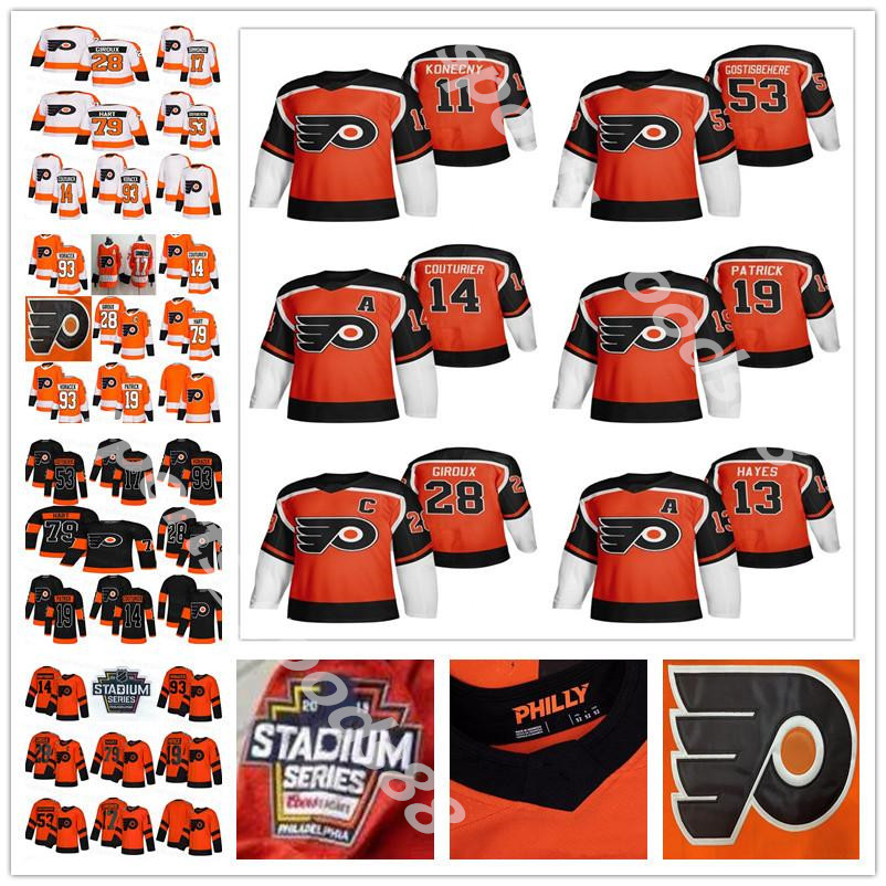 

NEW Philadelphia Flyers 2021 Reverse Retro Hockey Jersey 79 Carter Hart Jersey Claude Giroux Oskar Lindblom Sean Couturie Simmonds Custom, Colour 5