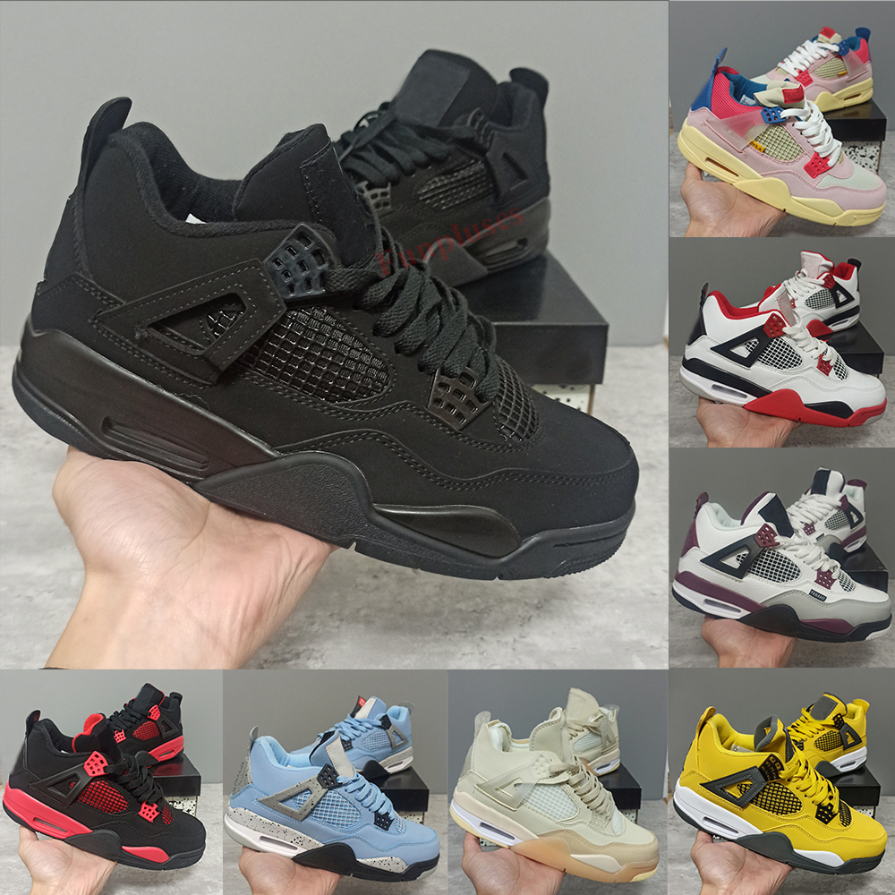 

Classic 4 Basketball Shoes 4s Black Cat Red Thunder Lightning White Oreo Noir University Blue Fire Red Metallic Jumpman Mens Woman Designer Sneakers Trainers