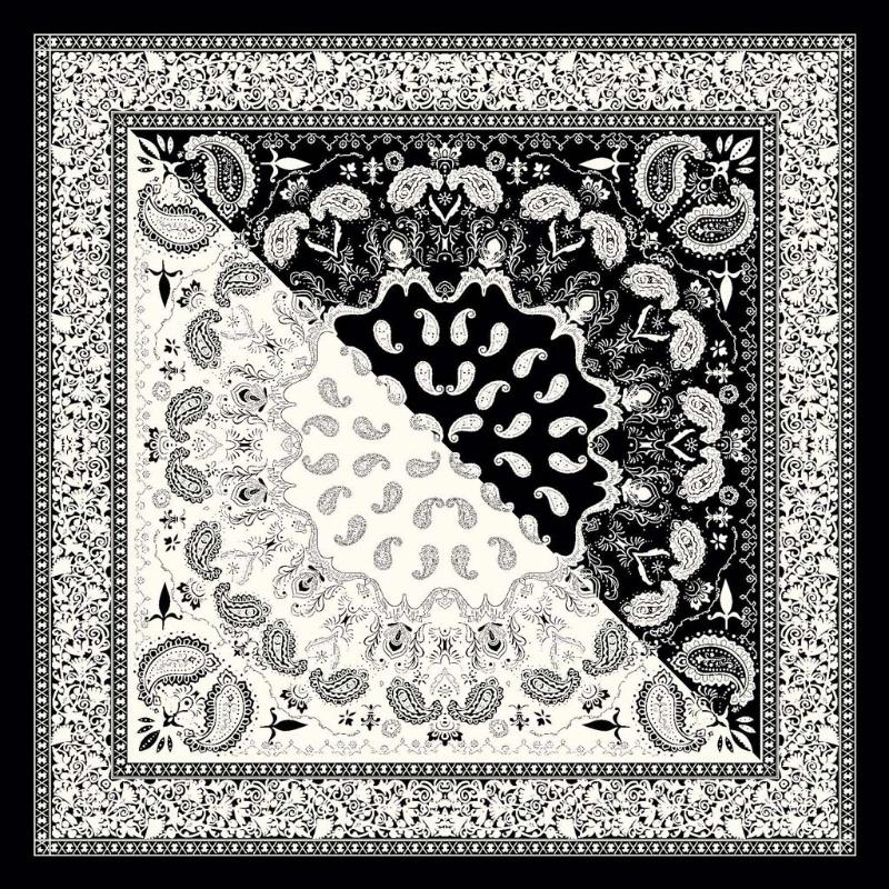 

90cm*90cm 2021 Fashion Women Twill Silk Scarf Bandanna Paisley Print Small Square Scarves Hijab Headband