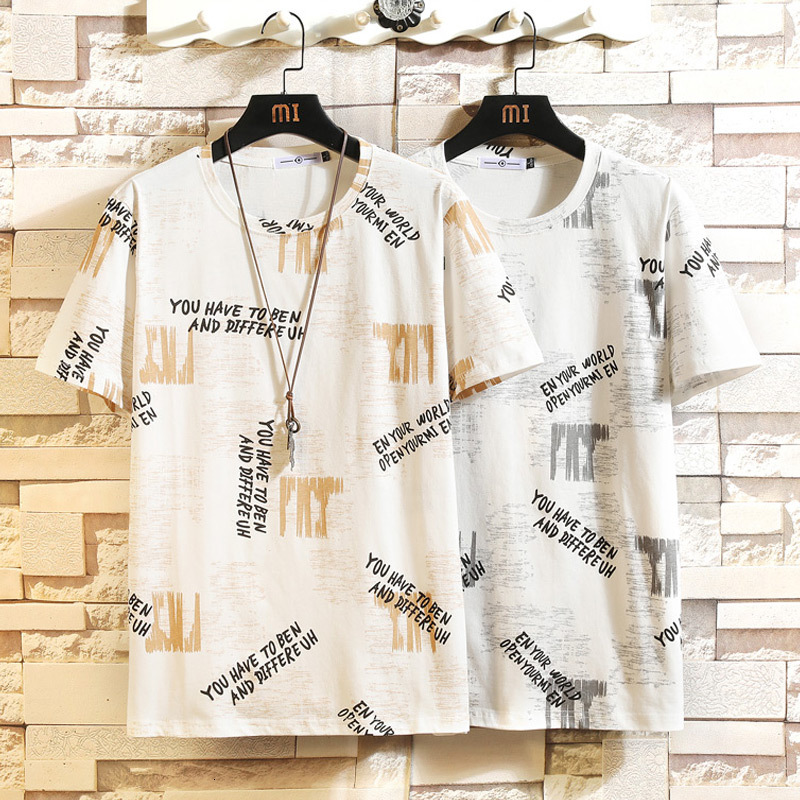 

2021 New Summer Short Sleeves Harajuku Korea Fashion White T-shirt Streetwear One Piece Hip Hop Punk Men Top Tees Tshirt Clothes 5qay, T3166 2
