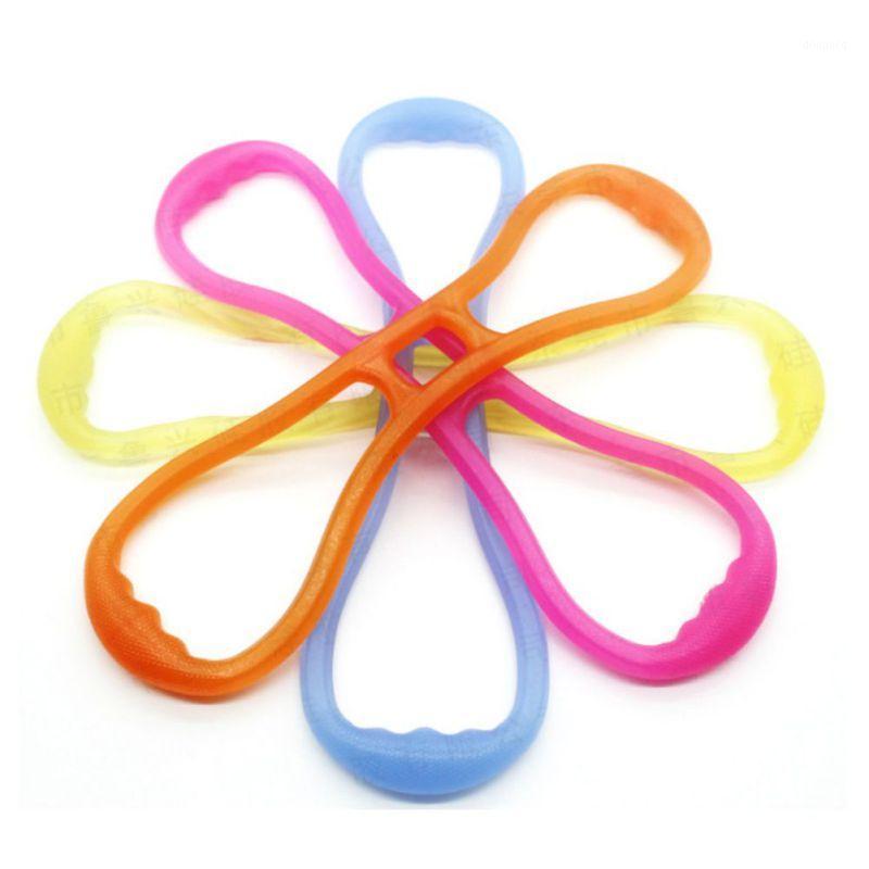 

esistance fitness band 8 word multicolor elastic band chest expander silicone fitness stretching yoga chest training1, Red