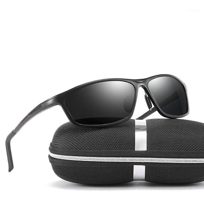 

Sunglasses 2021 Aluminum Magnesium Frame Men Rectangle Sun Glasse Mens Polarized UV400 Glasses With Box FML1