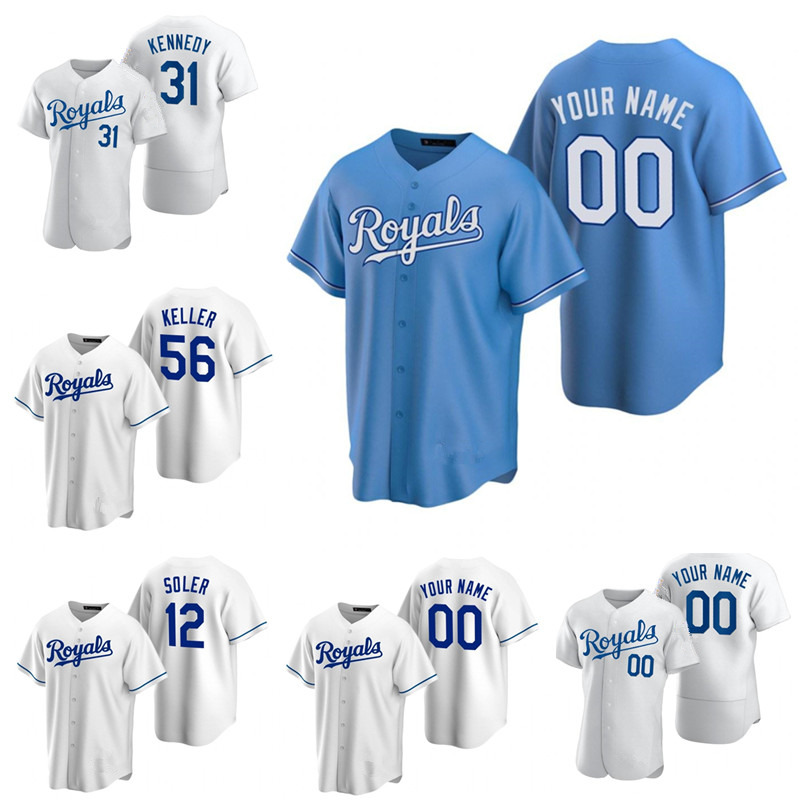 

Custom Royals Jorge Soler Kansas 20 21 City Jersey Whit Merrifield Hunter Dozier Jackson Perez Nicky Lopez Ryan Ian Kennedy Baseball Jerseys, Youth's color 2