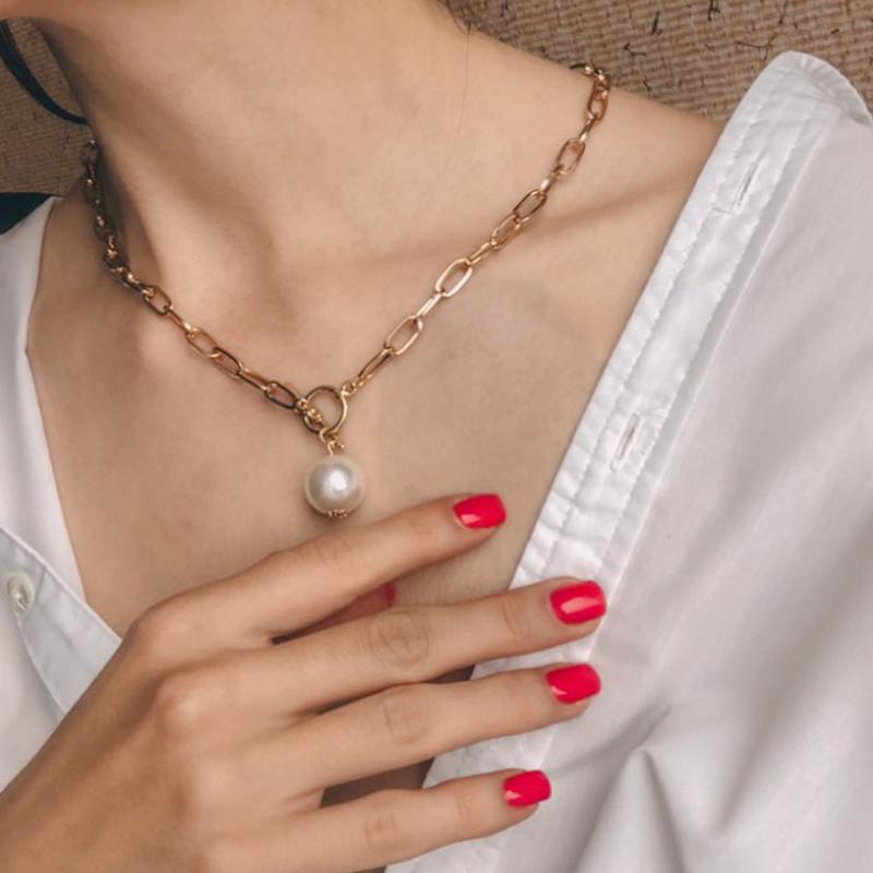 

Bohemian Style Vintage Pearl Sweater Necklace for Women 2021 Long Pendant Chain Necklace Sweater Jewelry 2021 NEW