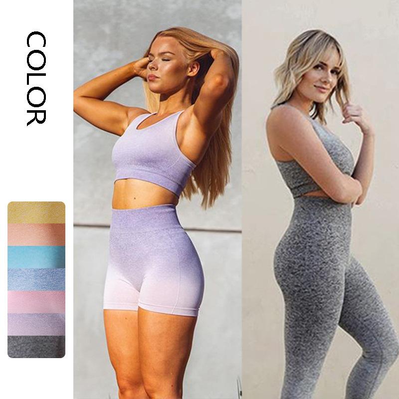 

3pcs Seamless Women Yoga Set High Waist Sports Leggings padded Fitness Crop Top Jogging Gym Suits Sport Set