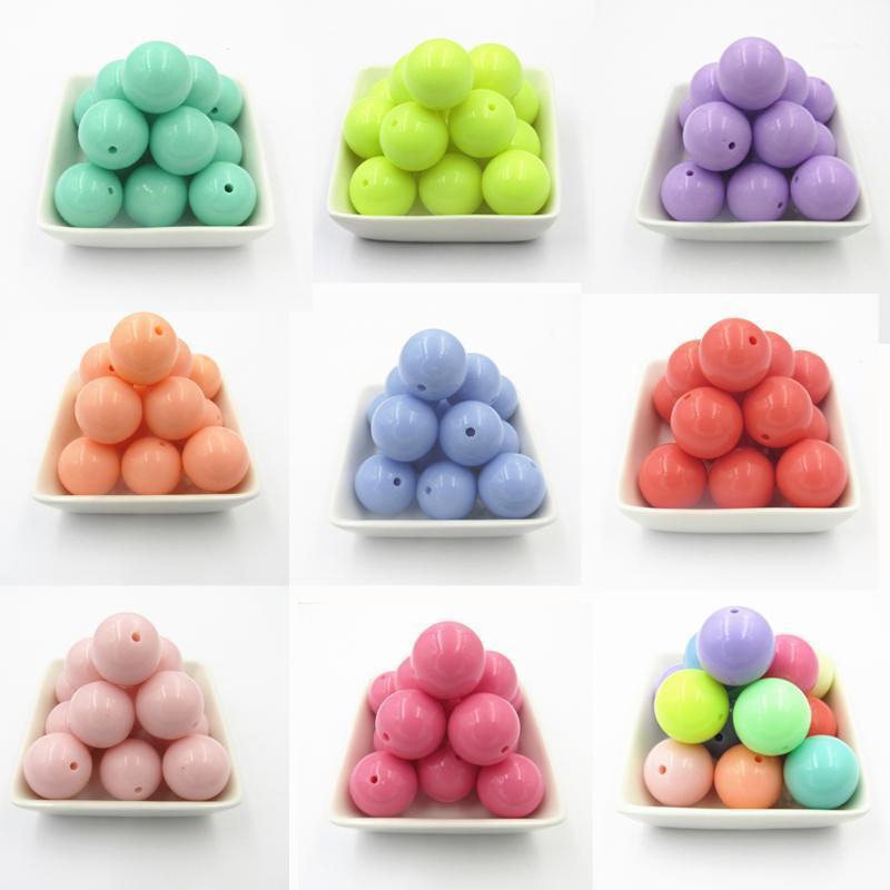 

Newest! 6mm/8mm/10mm/12mm/14mm/16mm/18mm/20mm Pastel Color /Spring Color Chunky Acrylic /Bubblegum Solid Beads/DIY/Hand Made1