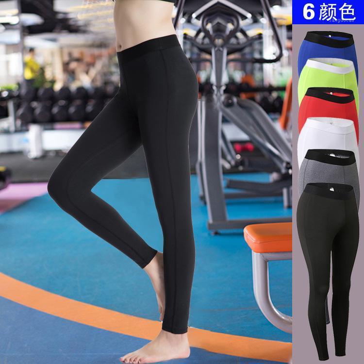 

Women Workout Training Pants Sport Yoga Leggings Compression Gym Elastic Waist Clothing 6 Colors Size  To XXL Running Tights1