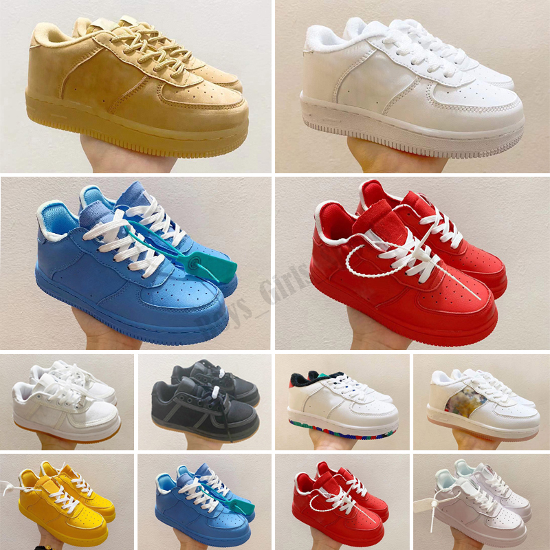 

Cheap Kids Classic 1 Designer Shoes High Cut Children Buckle Strap Shoe Chassures One Enfant Sneakers Leather Basketball Trainers Eur22-35, Color 1