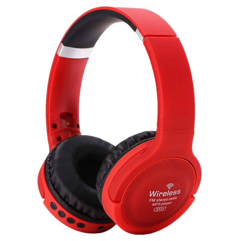

ST31 Wireless Bluetooth Headset Card Radio Headset Bluetooth Subwoofer, Red