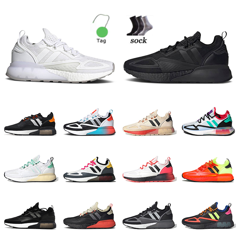 

2023 Fashion Triple Black White ZX 2K Marathon 4D Running Shoes Solar Yellow Red Mars Exploration Purple Tint Hazy Rose Mens Women Designer Outdoor Sports 36-45, D4 black grey 39-45