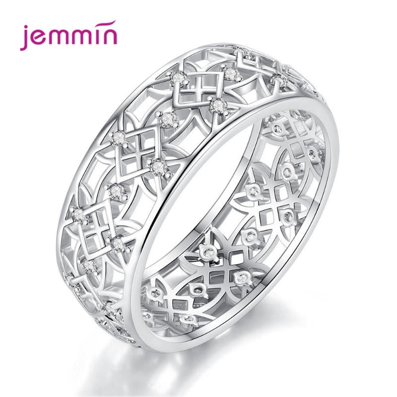 

Bague Hollow Multicolor Cubic Zirconia Ring 925 Sterling Silver Rings For Women Fashion Popular Rhinestone Wedding Jewelry Femme
