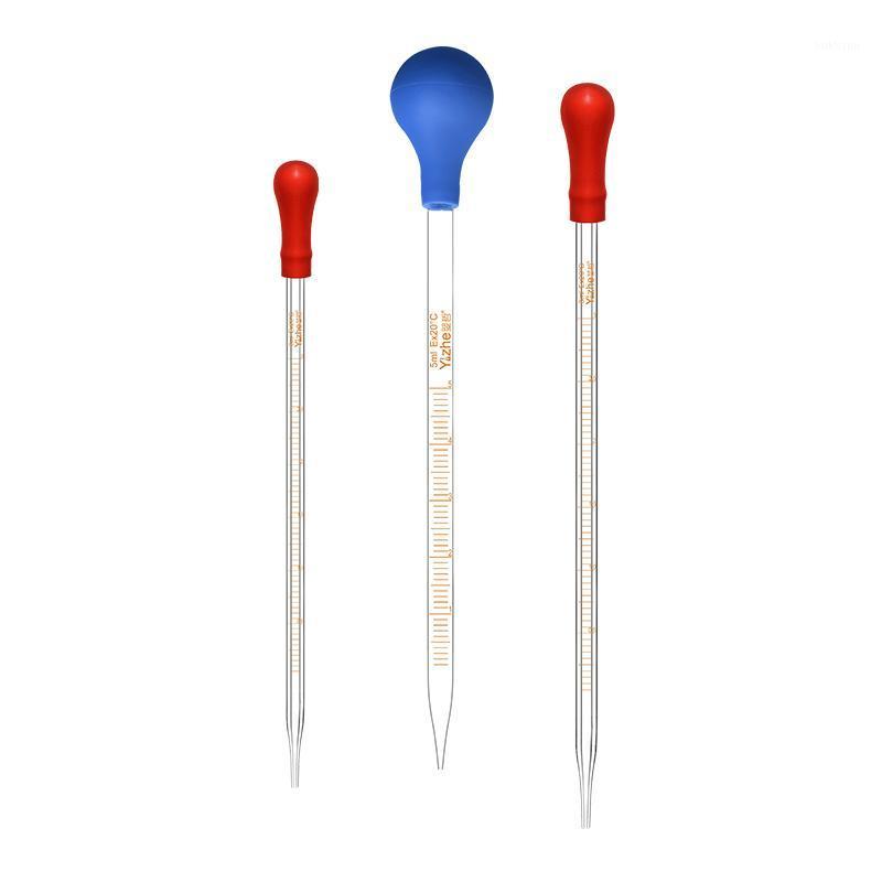 

5Pcs Plastic Dropper 1ml -10ml with Rubber Absorbent Ball Glass Graduated Dropper Reagent Experiment Equipment1