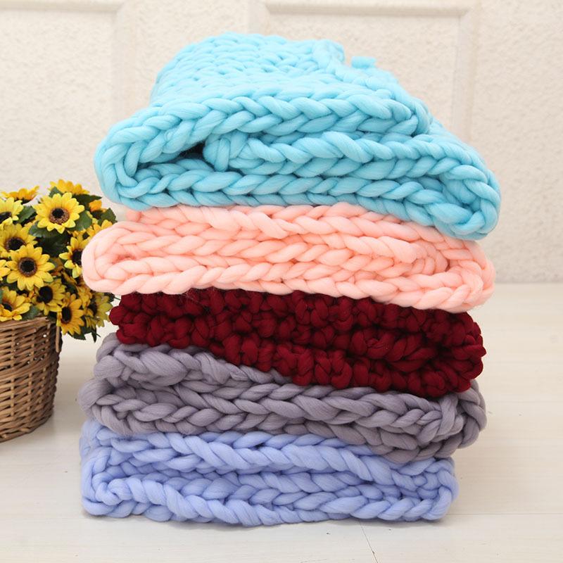 

Large thick wire blanket hand-woven wool blanket Photography prop Nordic rough line foreign trade Iceland