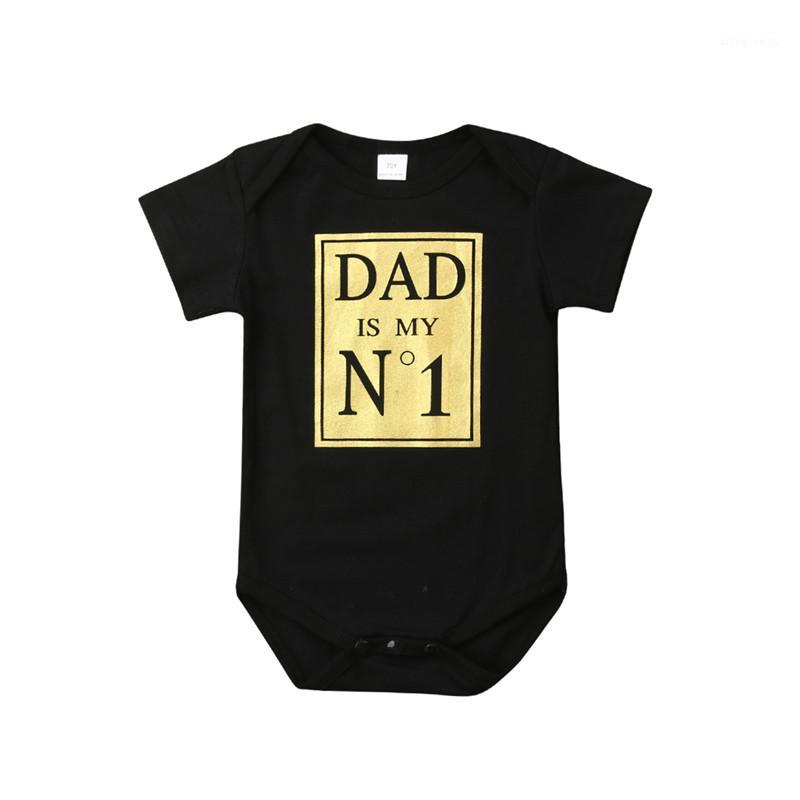

Baby Girls Boy Clothes Cute Newborn Baby Boy Girl Summer Letter Dady is My NO.1 Bodysuit Jumpsuit Outfits Clothes 0-24M 2PCS1, As pic