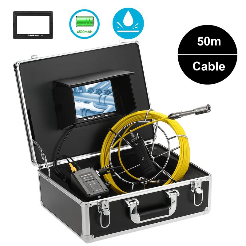 

With 12pcs Adjustable Pipeline Camera System 50M Cable 23MM HD1080 Drain Pip Camera The Viewing Angle 120degree
