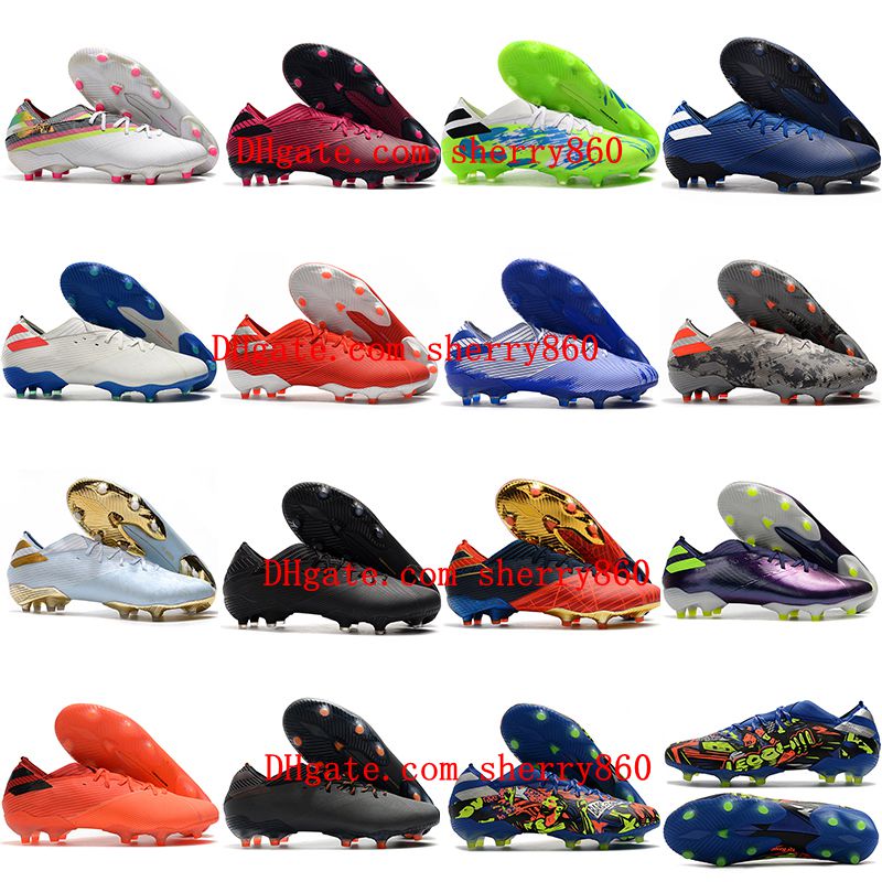 

2021 soccer shoes mens cleats Nemeziz 19.1 FG Messi football boots scarpe da calcio, As picture 5
