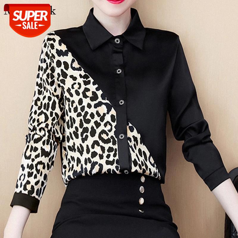 

2021 Autumn Fashion Long Sleeve Shirt Women Sexy Leopard Casual Womens Tops and Blouses Slim Plus Size Womens Blouse Blusas 8054 #6f9M, White