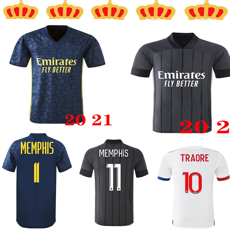 

20 21 Maillot de foot lyon soccer jerseys 2021 2022OL Mendes DENBELE .PaquetÃ¡ AOUAR TRAORE men football shirts, Black;yellow