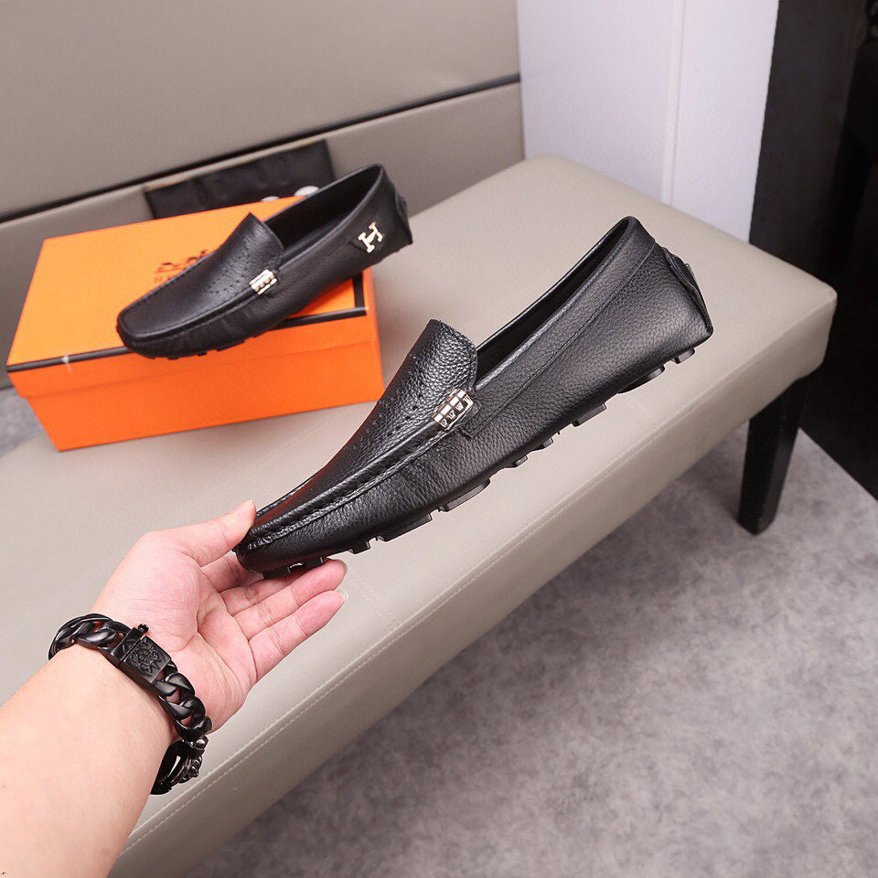 

Leather Shoes Men Fashion Leather Genuine High Quality Luxury Brand Comfortable Men Casual Driving Shoes Plus Size 37-45, #01