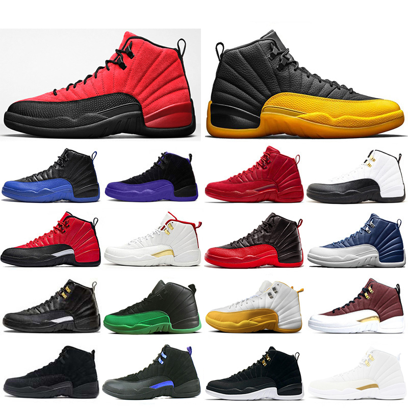 

Mens Basketball shoes 12 12s red wing Reverse Flu Game University Blue OV white INDIGO mens sports sneakers 7-13, Winterized wntr