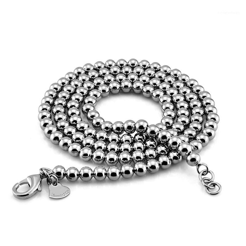 

Fashion man sterling silver ball pendant necklace.Solid 925 silver 6 mm 66cm Bead chain man real necklace jewelry1