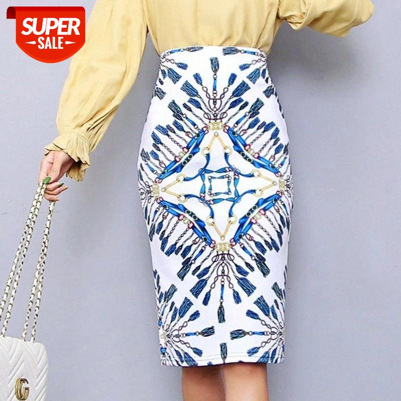 

Bonjean Women's Pencil Skirt New Cartoon Print High Waist Slim Skirts Young Girl Summer Large Size Japan Female Falda #LY4w, White;black