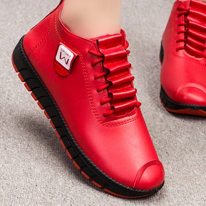 

Women's Causal Sneakers Ladies Vulcanized Shoes Soft Botton Non Slip Warm Plush Female Comfortable Soft Pu Leather Shoes 2020 #Gd4w