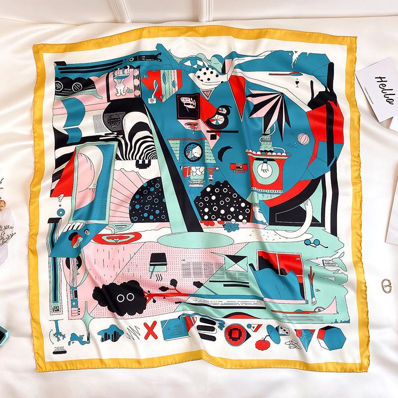 

2020 New Women Scarf Print Fashion Shawl and Wraps Bandana Female Neckerchief Large Hijab Lady Hair Band Foulard Headband Summer