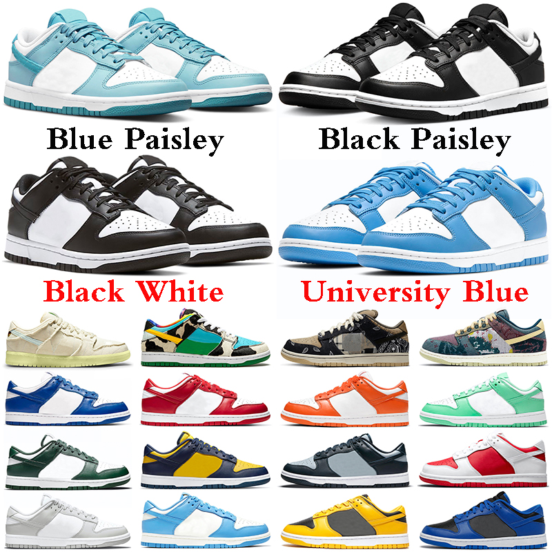 

Casual Shoes Men Women Sneaker Panda Paisley Black White UNC University Blue Red Coast Kentucky Syracuse Varsity Green Chicago Mens Sports Trainers Size 36-48