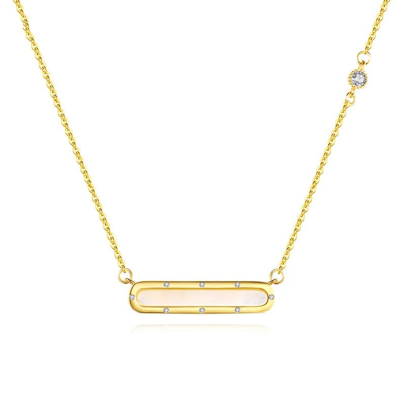 

S925 silver necklace gold and silver chain white zircon pandent necklace for women sales with free shipping new year gift