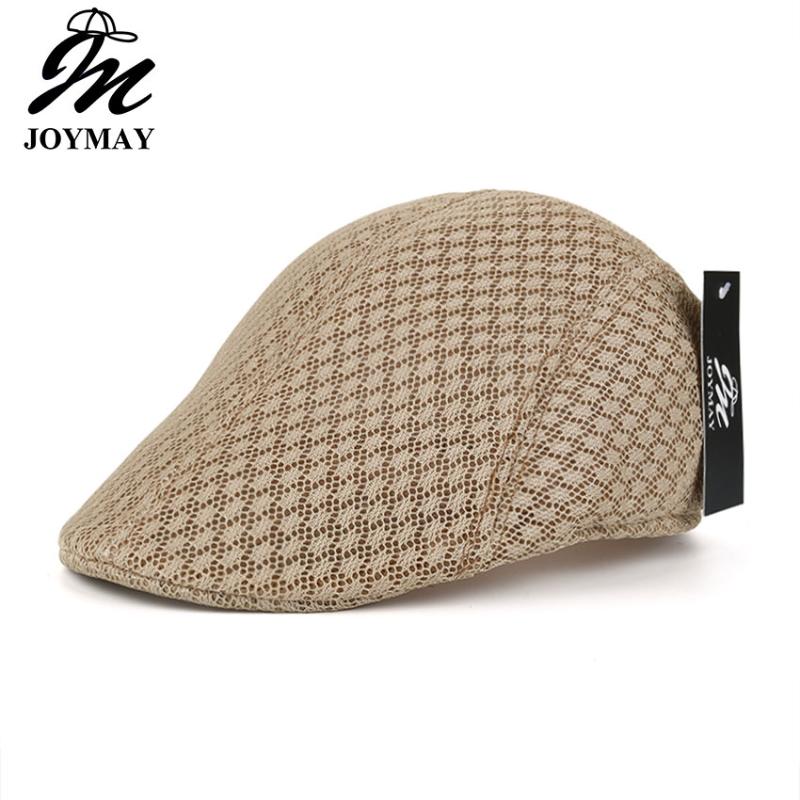 

JOYMAY New Spring Summer Unisex Mesh Berets Caps Casual Peaked Caps Strip Berets Hats Casquette Cap Y024, White