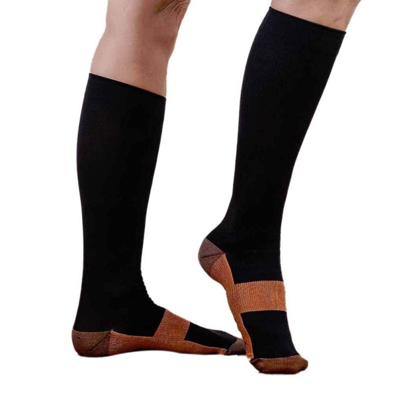

Men Women Compression Socks Fit For Sports Black compression socks Anti Fatigue Pain Relief Knee High Stockings 1 Pair NEW