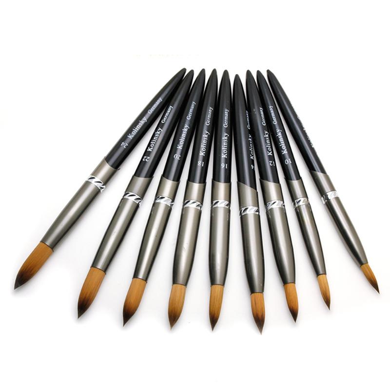 

Tools Nail Art Brush Crystal Pen Pure Hair Acrylic Round Nail Brush Size Professionals Art Salon Supplies and Tools