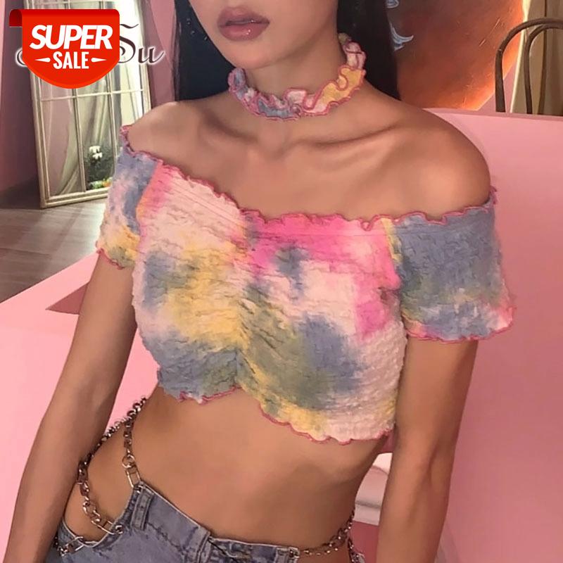 

ArtSu Mutil Color V-neck T-shirts Cute Girl Shirt Soft Fabric Short Sleeve Summer Female Basic Tees Harajuku Tops ASTS52155 #xH97, White