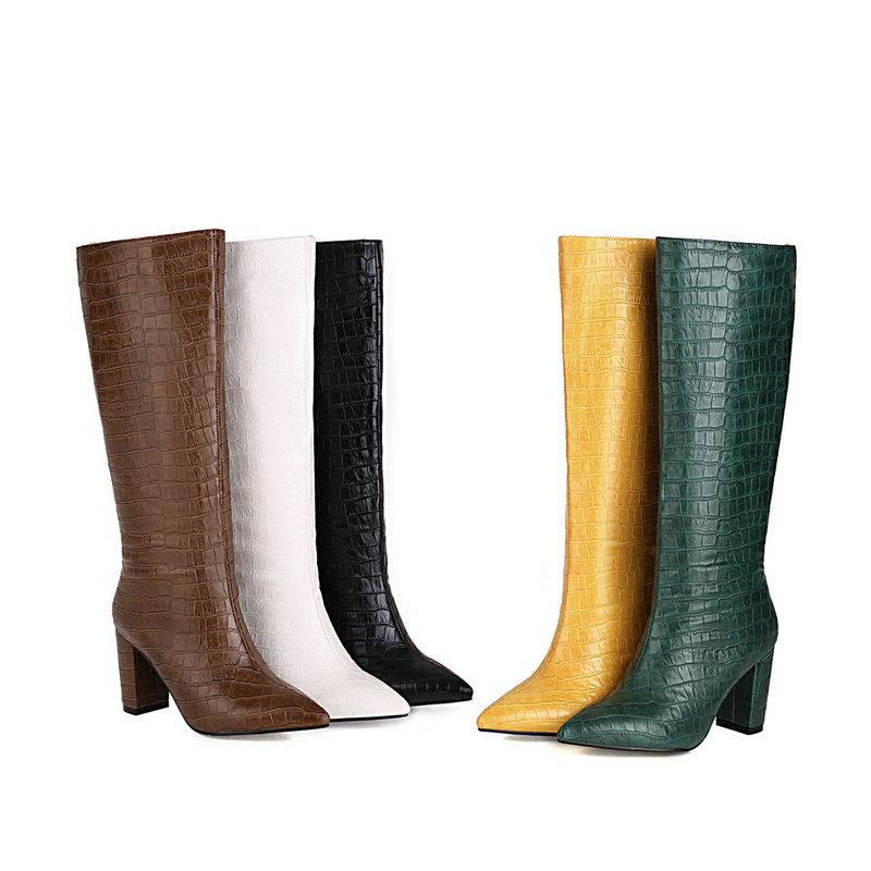 

2020 hot style designer pointed toe boots embossed shoes trend boots party women shoes women beautiful s, Beige