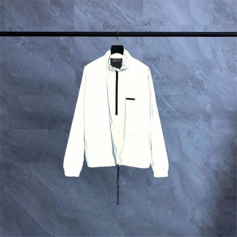

2021 New Reflective Fog Women 1:1 Best-quality Windbreaker Half Zipper Essentials Jacket Men Clothing Streetwear 8kp9